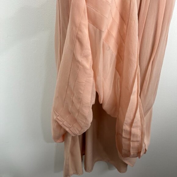 Topshop Pink Pleated Sleeveless Aline Dress - Picture 6 of 9